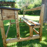 School desk 4 places late nineteenth century