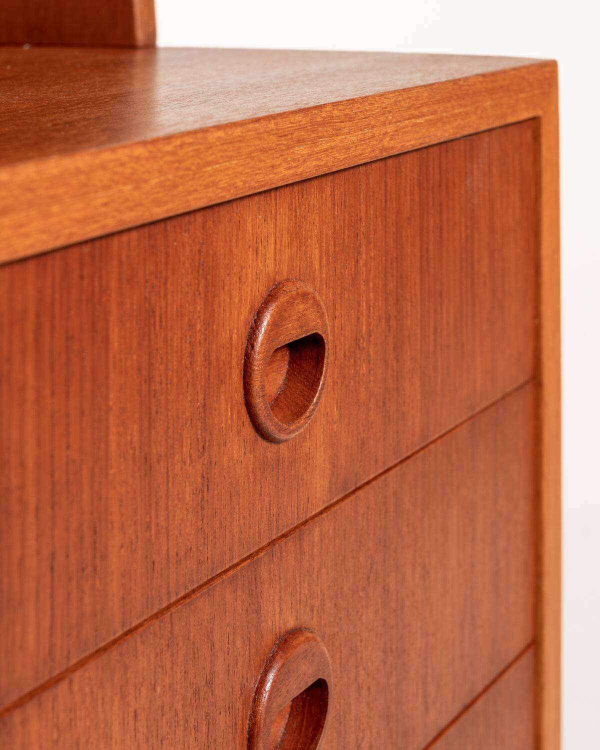 Swedish teak bookcase with writing desk, 1960s