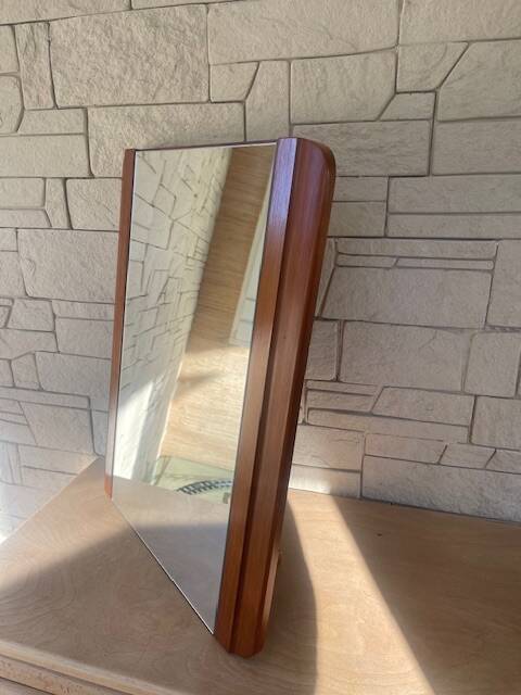 Modernist art deco mahogany mirror