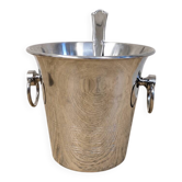 Seau à glaçons vintage Guy Degrenne en inox 18/10 avec cuillère