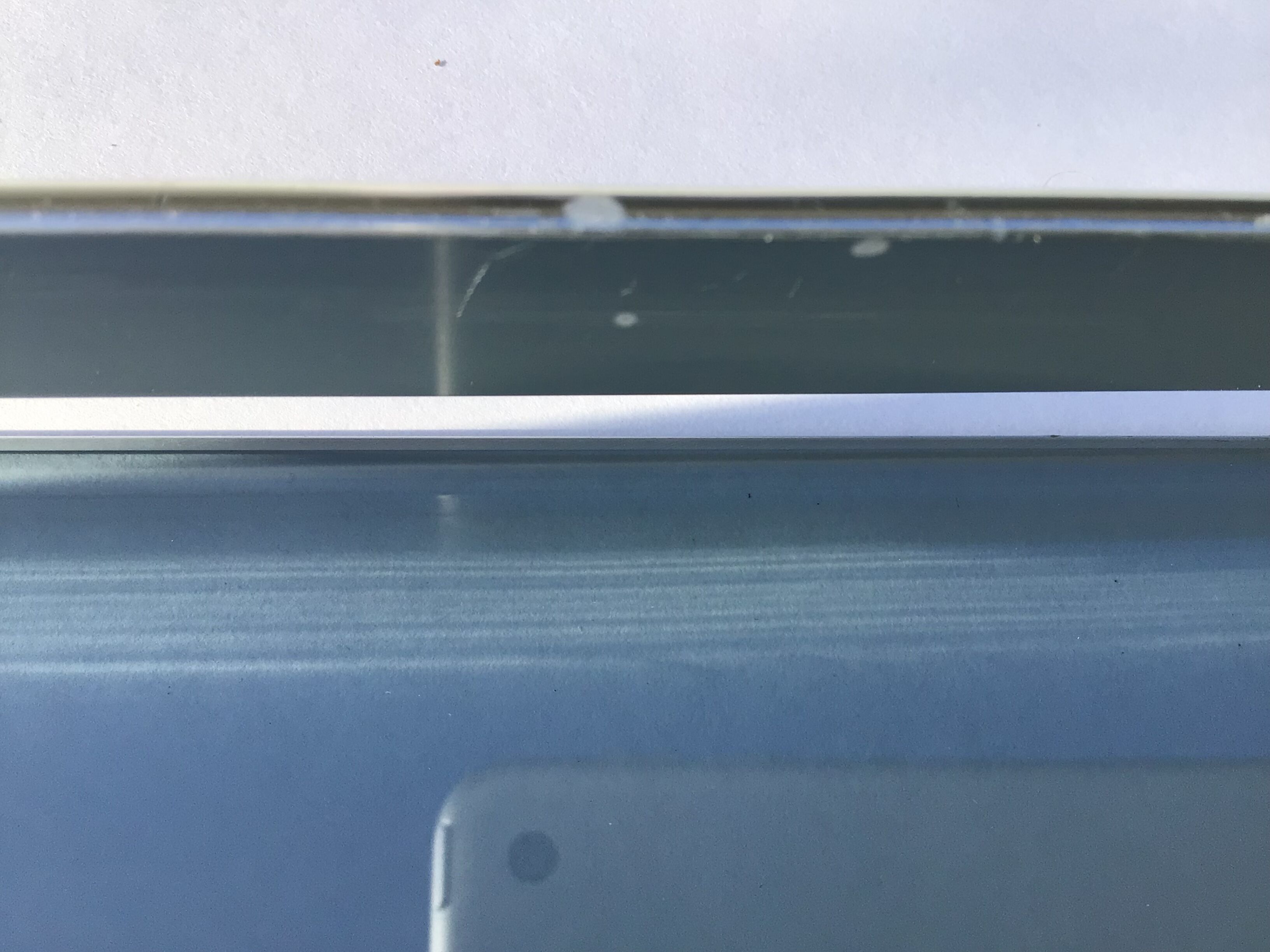 Plateau moderniste aluminium et verre fumé gris