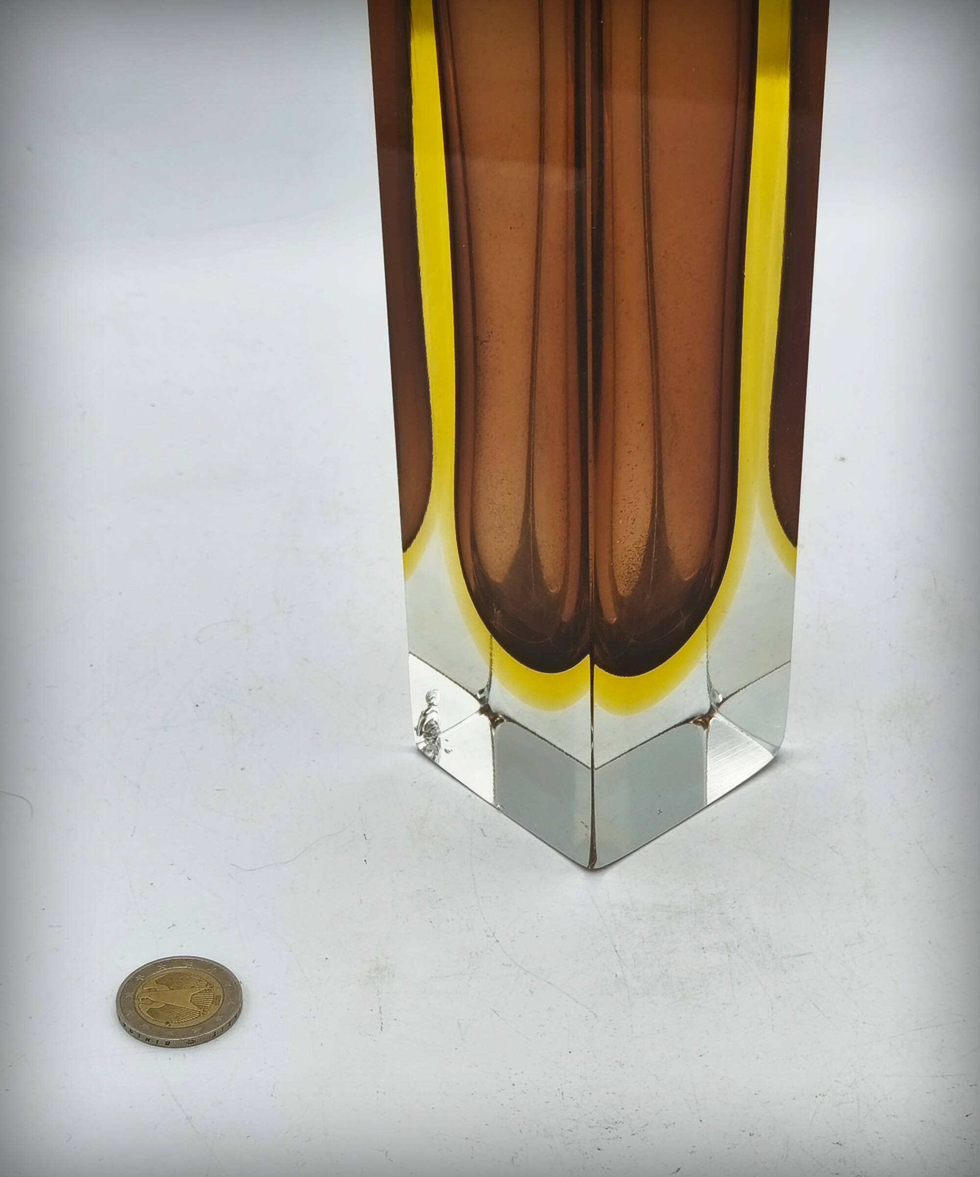 XXL Sommerso vase by Flavio Poli, Murano, Italy, 1970s