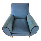Fauteuil club bleu canard