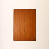 Vintage Scandinavian coffee table in teak with brass shelf