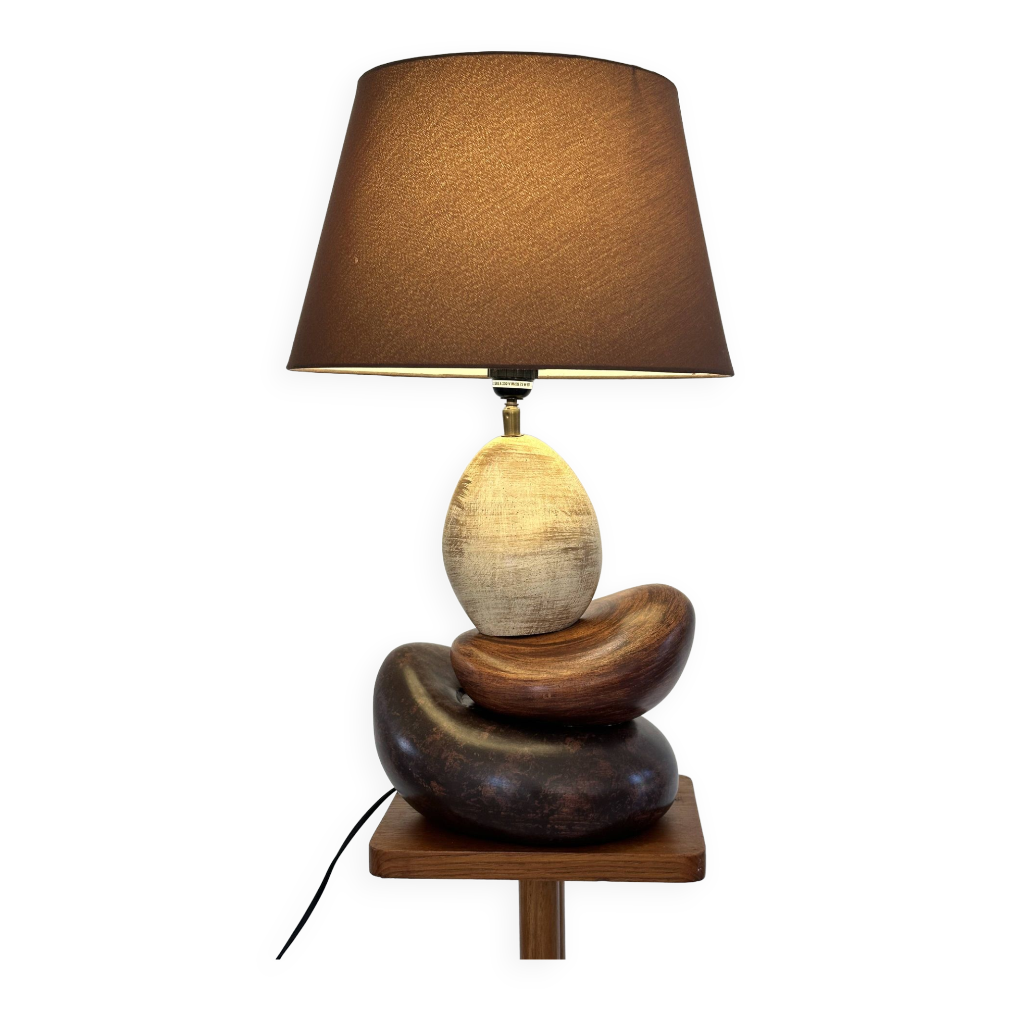 Lampe à 3 galets design de François Chatain, France 1980