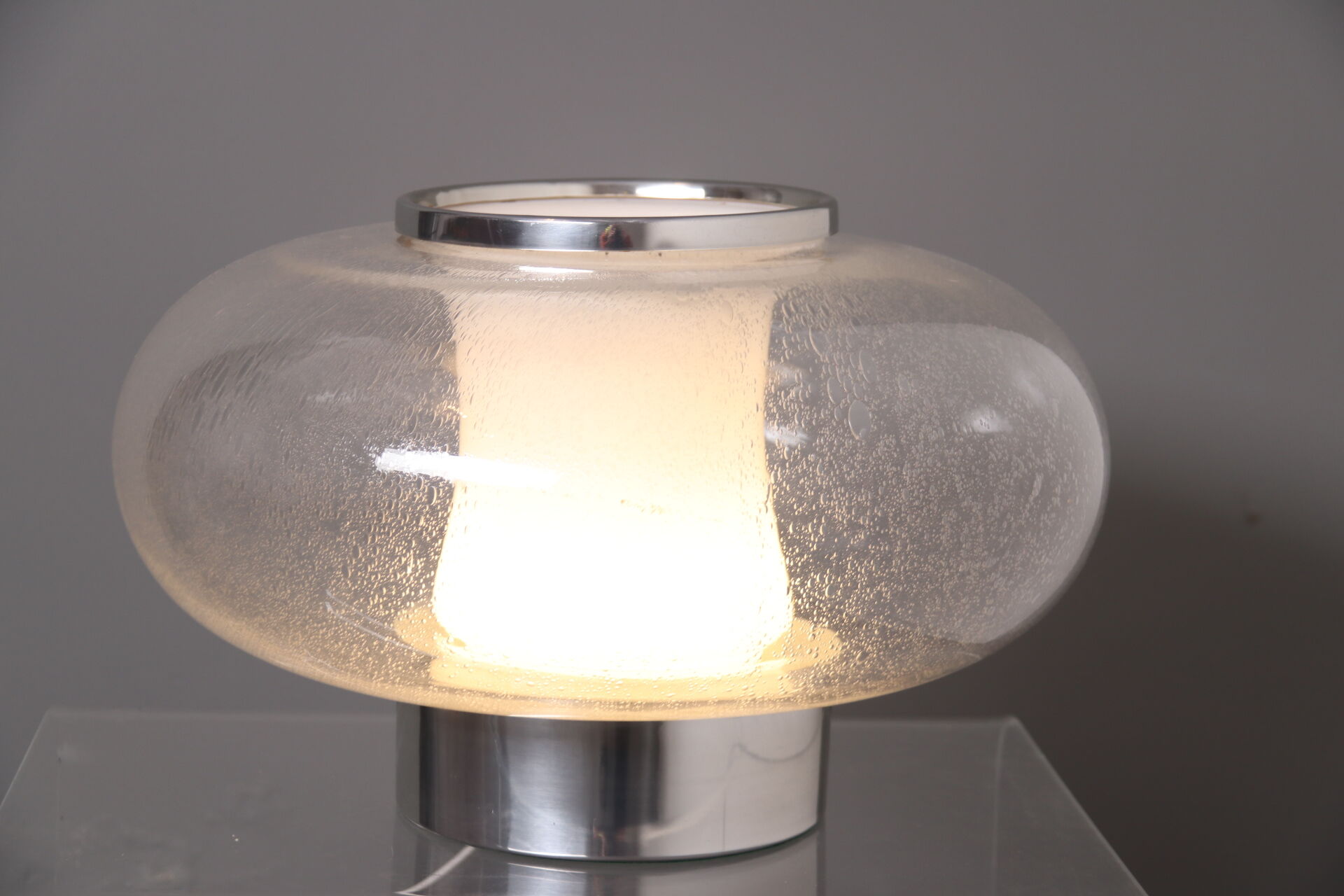 Table lamp in mouth-blown glass  Italy - 1970's