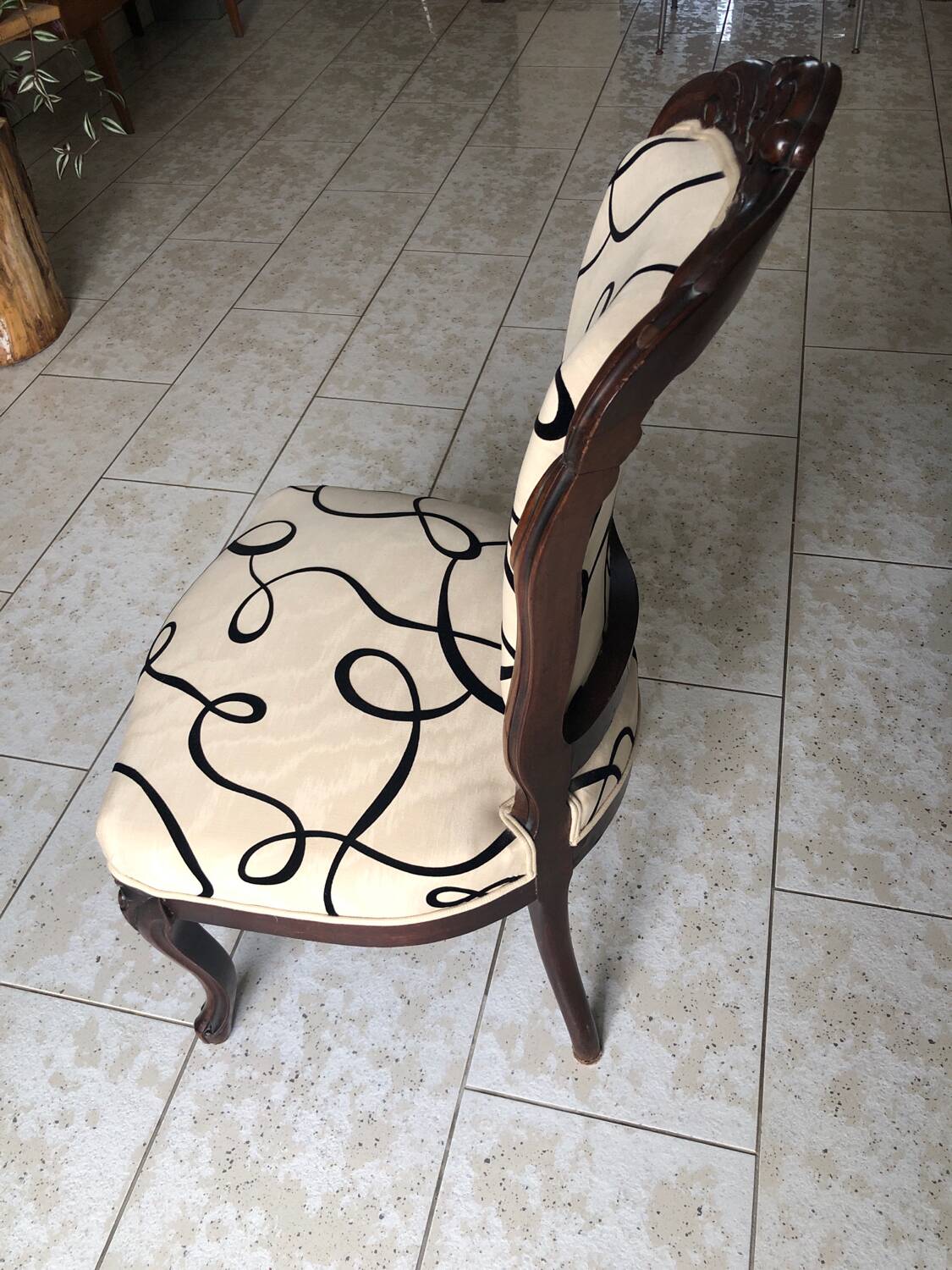 Napoleon 3 Style armchair / fireside chair in mahogany