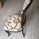 Fauteuil / chauffeuse Style Napoleon 3 en acajou