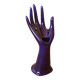 Hand-shaped ring holder with soliflore in blue ceramic