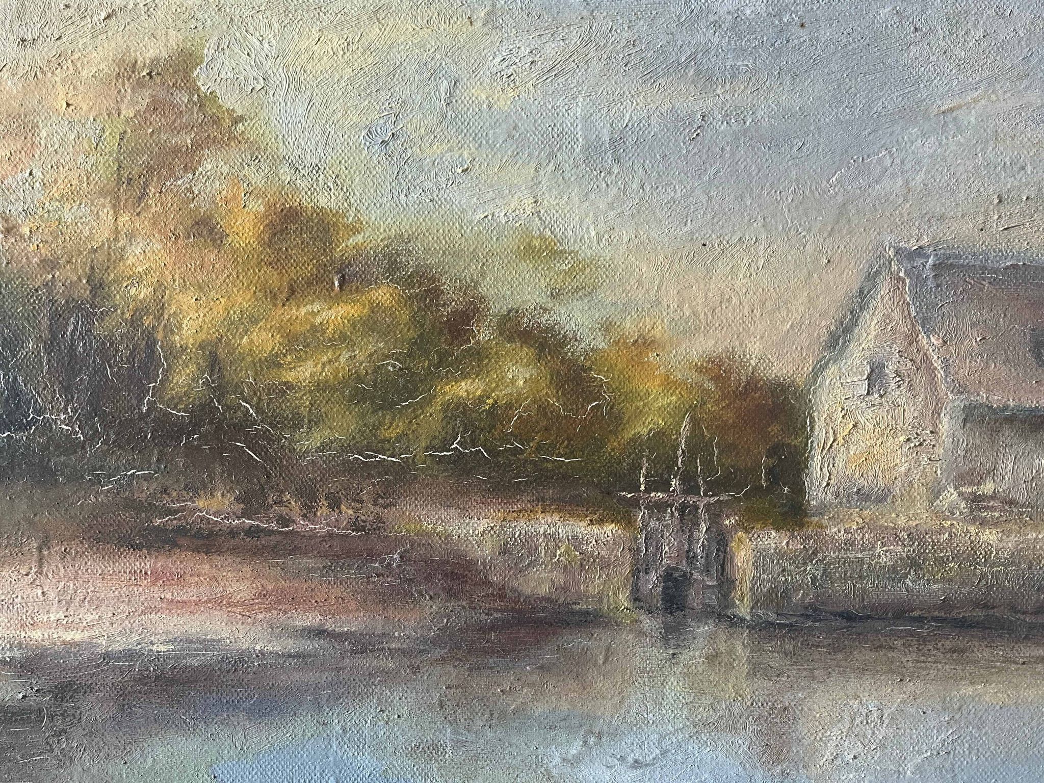Tableau "Moulin à mer" BretagneA. Perriez (?) HST