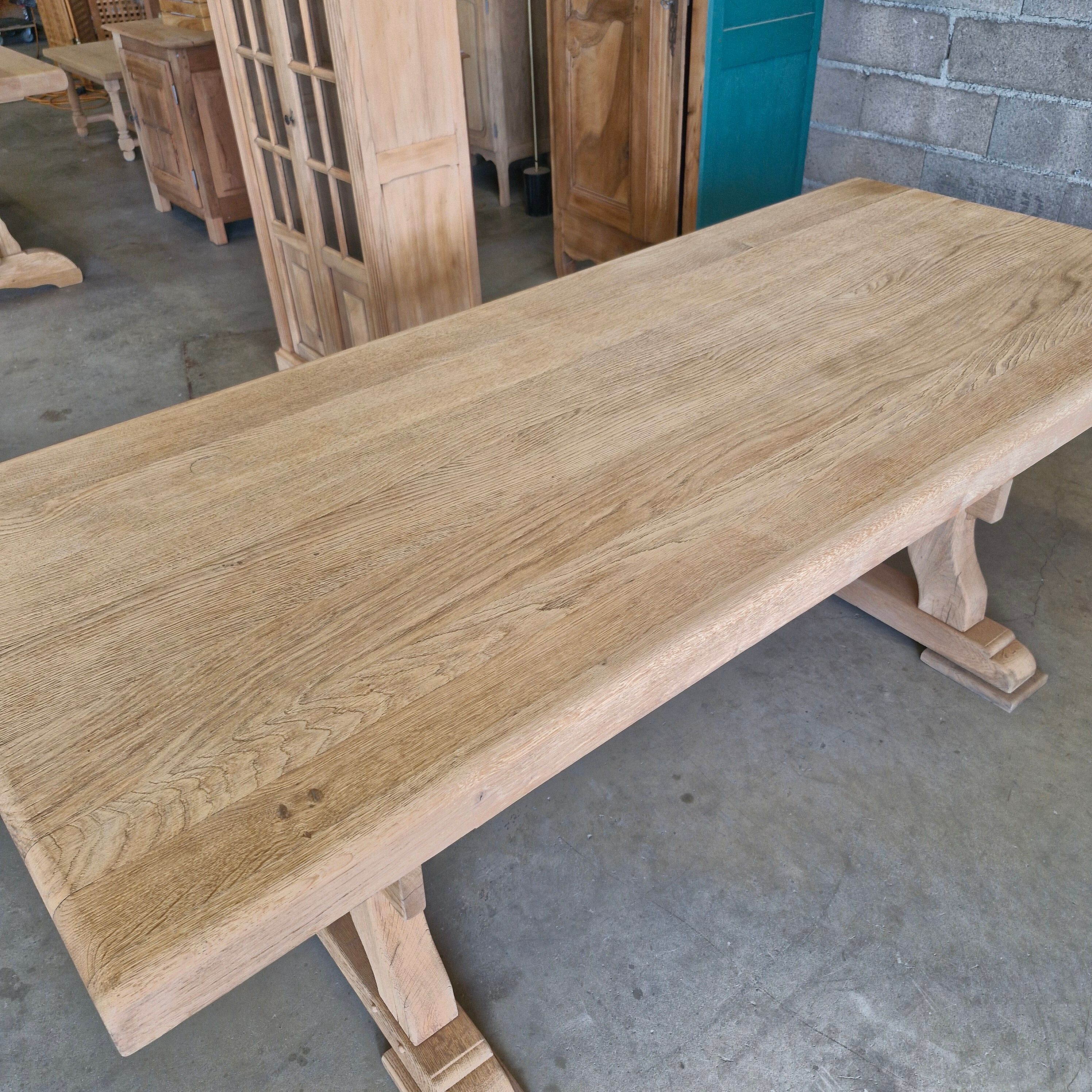 Monastery farmhouse table sandblasted