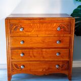 Commode année 50 Art Déco, chêne