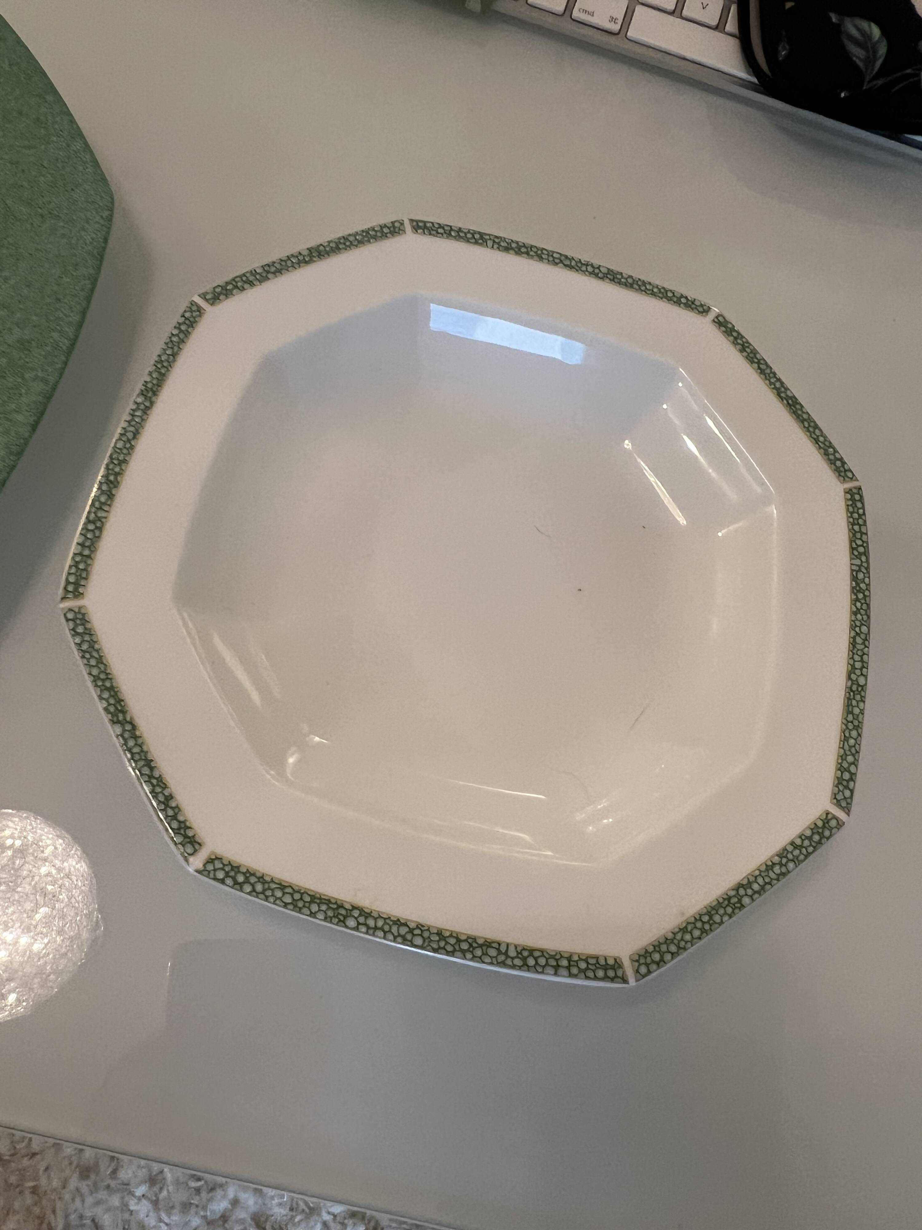Service of 18 pieces in Limoges porcelain by Jammet-Seignolles – Celadon