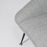 Fauteuil Eva, restauré, années 1960, gris