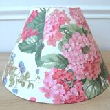 Vintage English hydrangea fabric lampshade