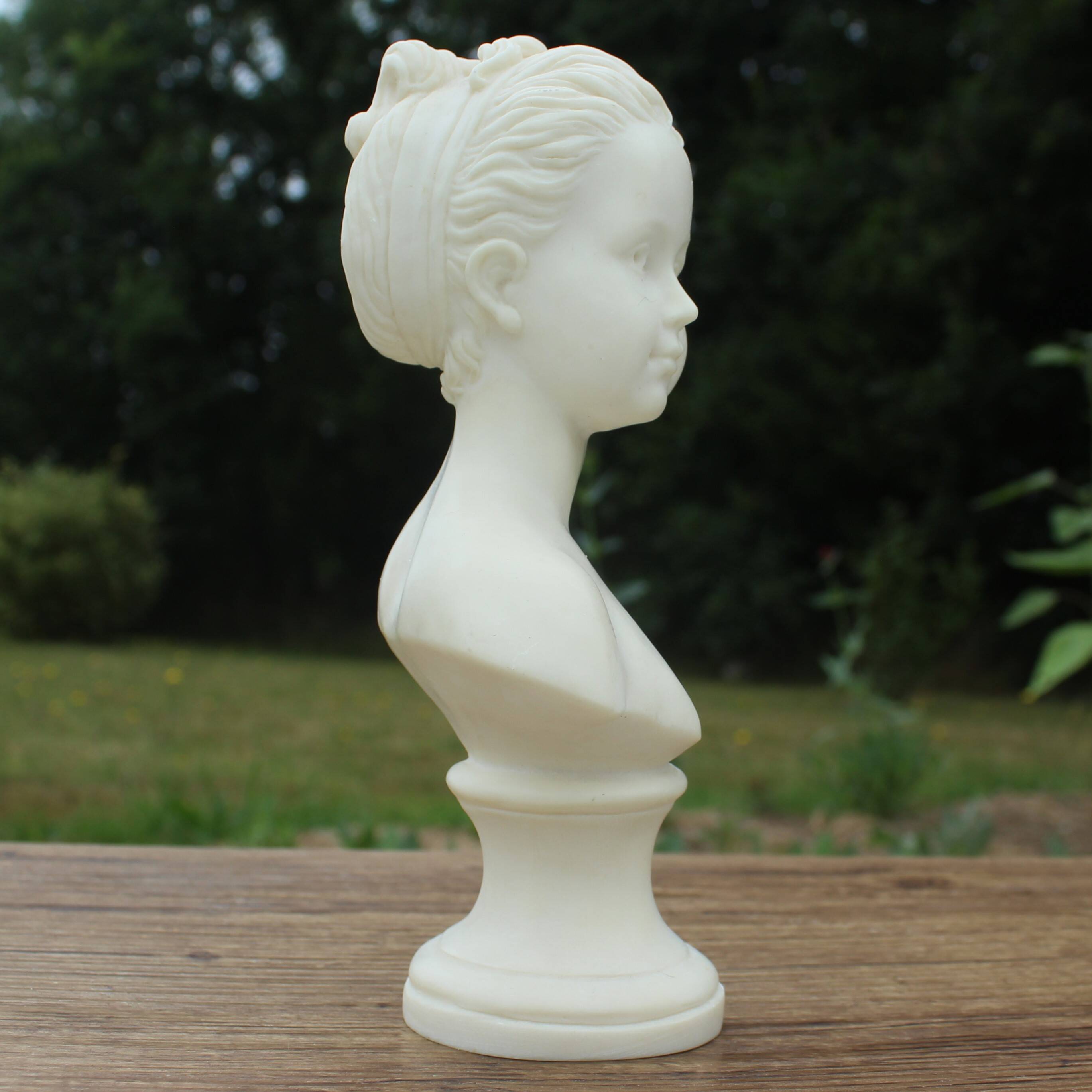 Alabaster bust of Louise Brogniard