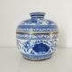 Pot couvert en porcelaine chinoise bleu et blanc