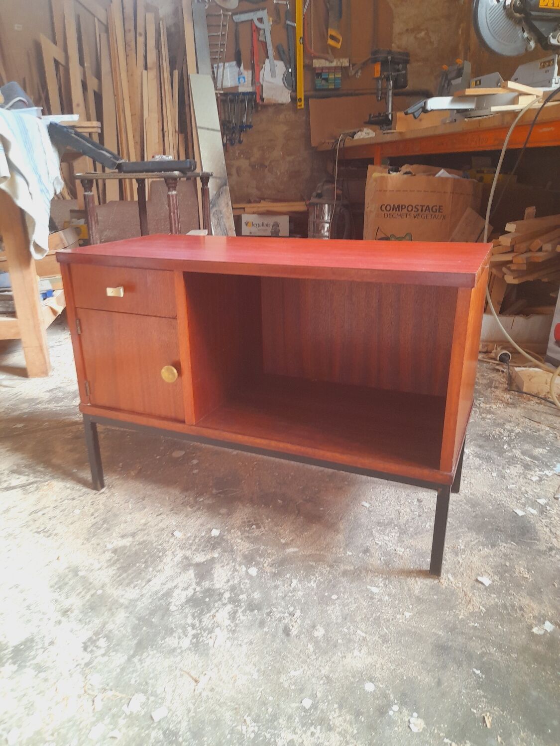 Enfilade vintage bois exotique