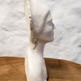 Woman bust in plaster