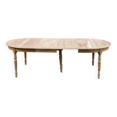 Grande table à manger ronde extensible Louis Philippe XIXème rénovée 250cm