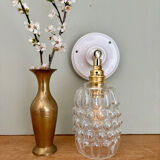 Vintage bubble glass tulip wall light