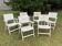 6 fauteuils de jardin bois vintage pliant