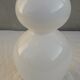 White glass vase