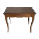 Oak desk and oak veneer with a large Louis XV style drawer