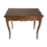 Oak desk and oak veneer with a large Louis XV style drawer