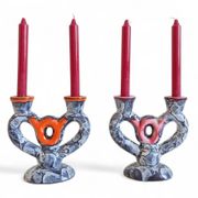 Midcentury Ceramic Candelabra by Vallauris, Gaudí Style, France, 1950s