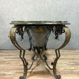 Table with a beautiful marble with green sea throat