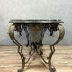 Table with a beautiful marble with green sea throat