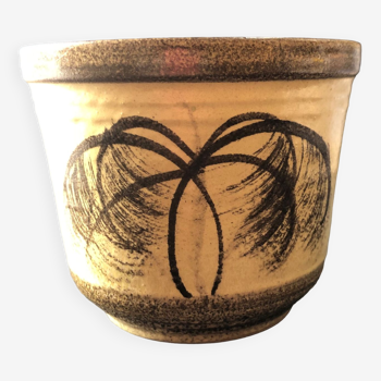 Vase type pot aux palmiers par Bay Keramik West Germany