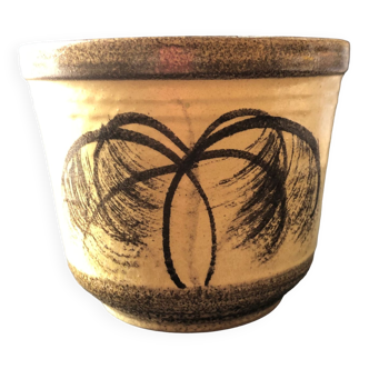 Vase type pot aux palmiers par Bay Keramik West Germany