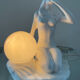 Vintage ceramic lamp from the 70s-80s