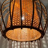 Bamboo rattan suspension from the 1960s.