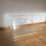 Lucite newspaper stand, 1970s