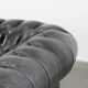 Set consisting of a cowhide leather Chesterfield sofa and matching ottoman
