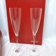 Baccarat, two Dom Pérignon crystal champagne flutes