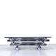 Midcentury 1970s Italian Stacked Chrome Coffee Table