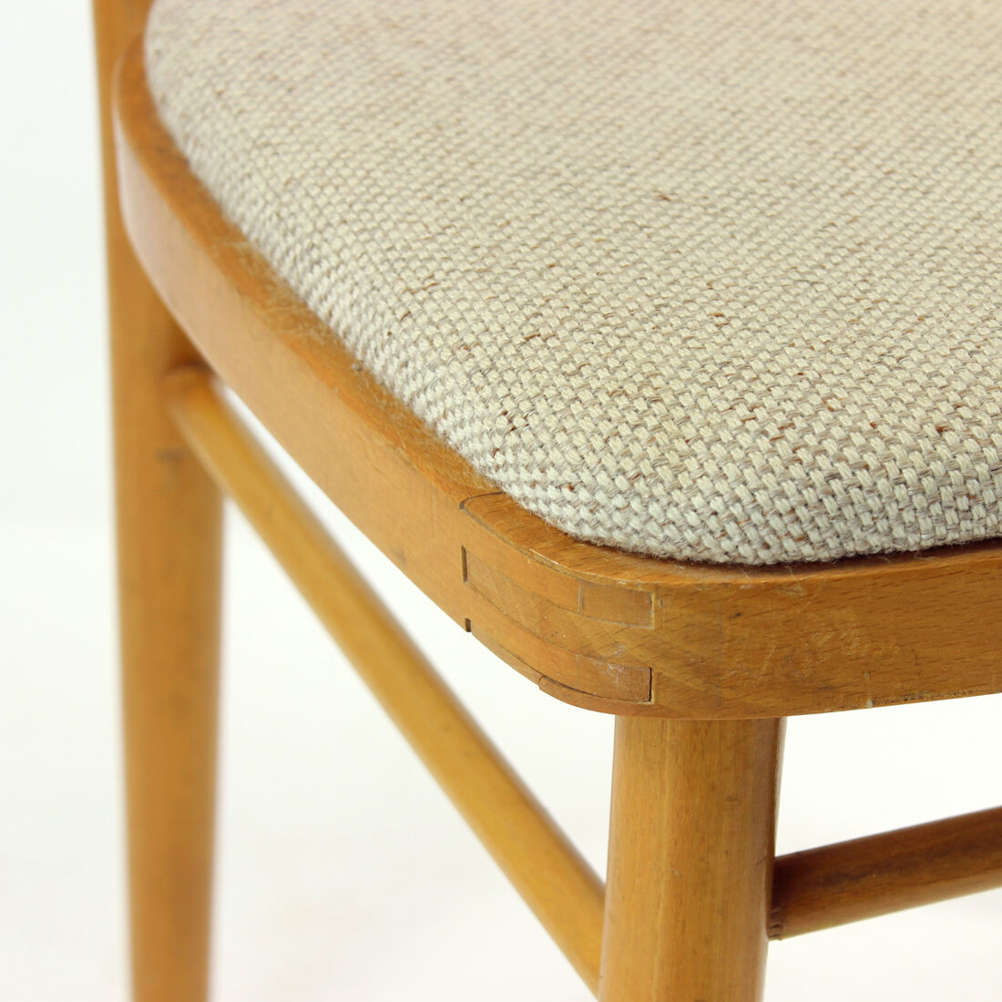 Mid Century Chair In Blond Wood, Czechoslovakia 1960s