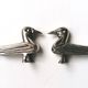 Set of 9 art deco animal knife holders