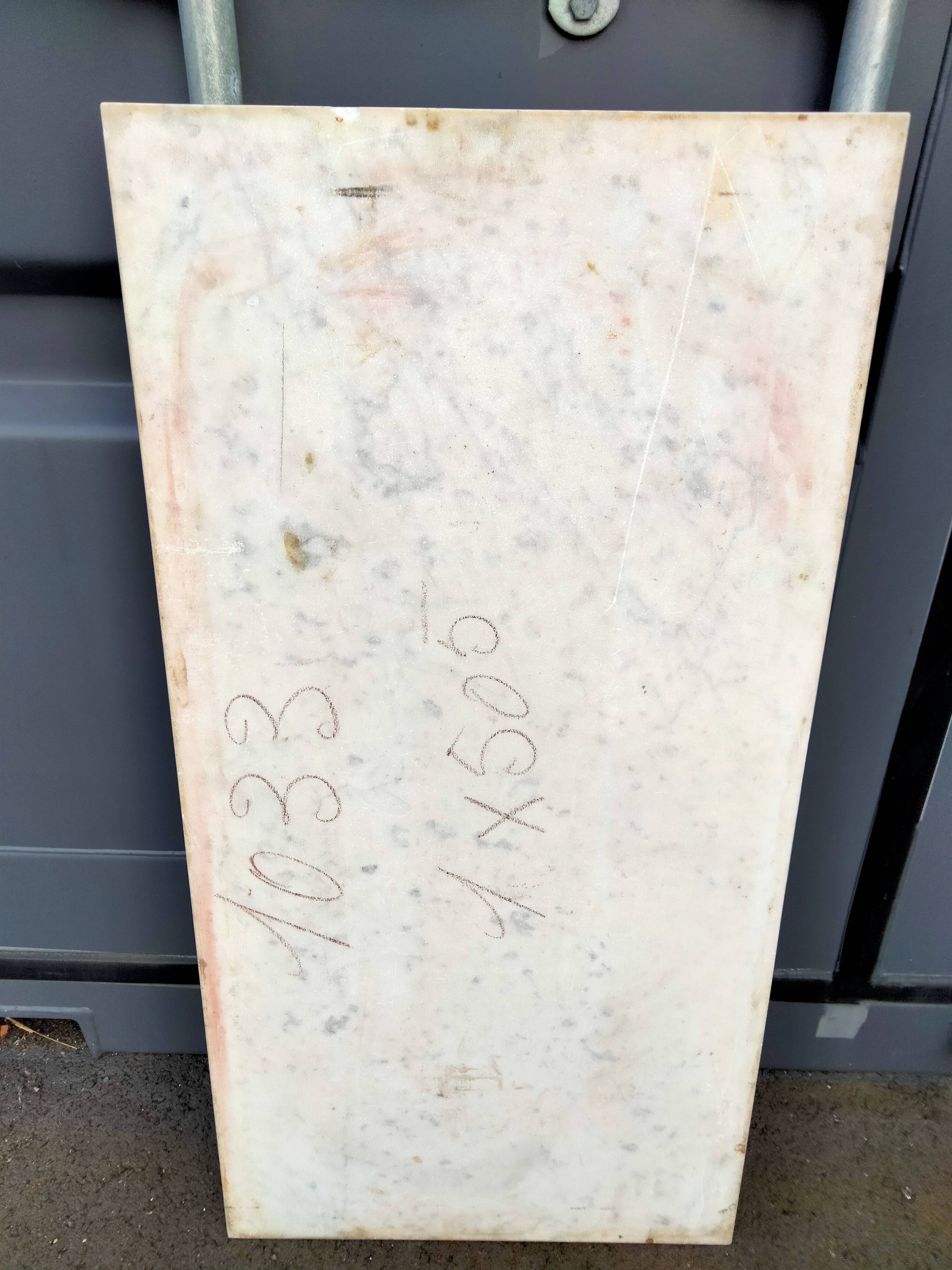 Coffee table gilded wood old marble top side table