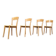 Chaises de salle à manger vintage de bistrot italien et corde de papier, années 1980