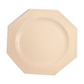 Lot 5 plates dessert enamelled octagonal