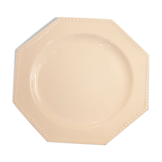 Lot 5 plates dessert enamelled octagonal