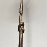 Empire-style bronze chandelier with 3 arms of light topped with eagle heads. French work. Circa 1900.