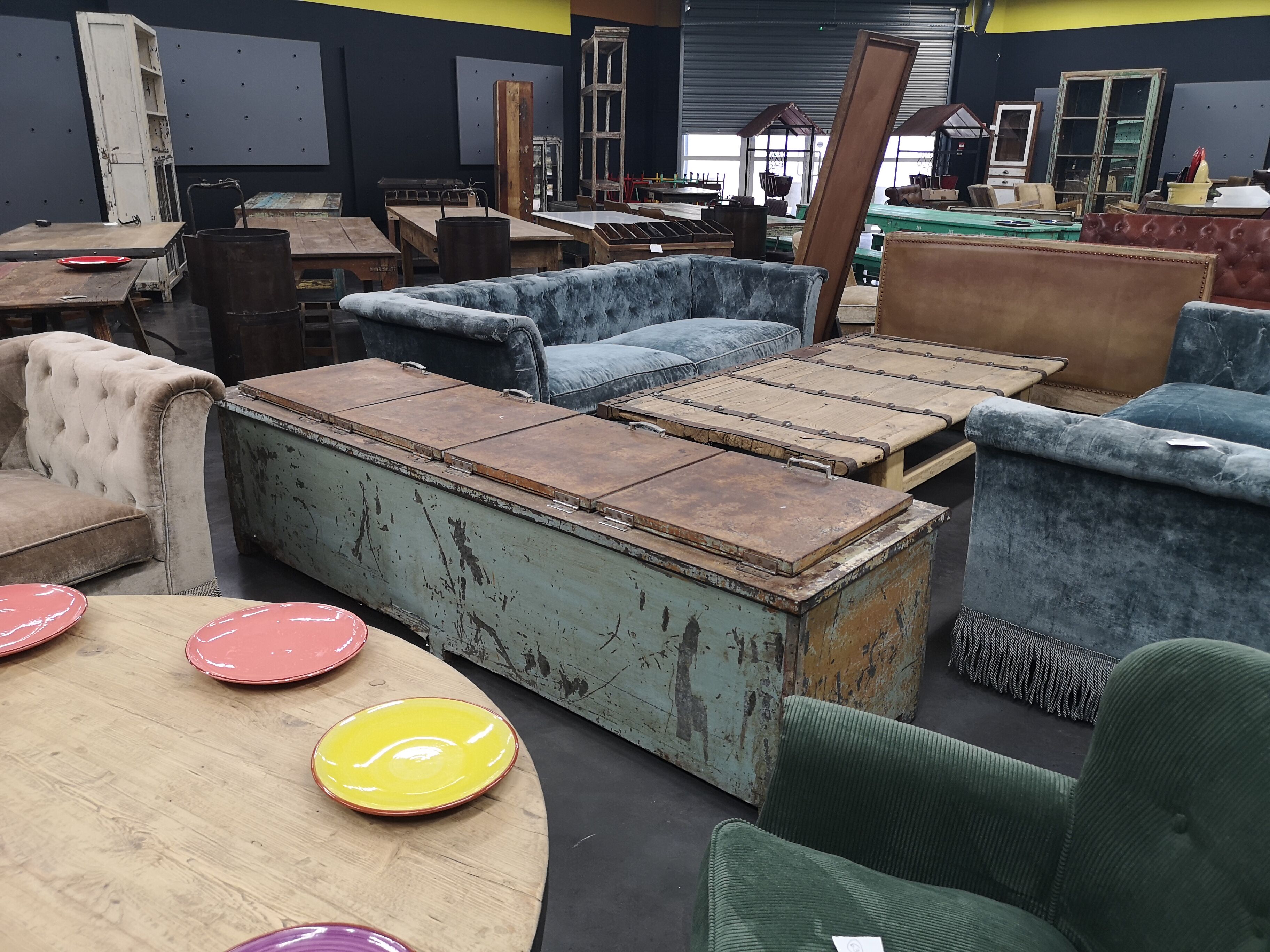 Former boat fridge turned decoration chest