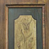 Armoire de mariée peinte d'art populaire