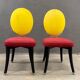 Pair of medallion chairs, Funny Valentine model, by Jean-Charles de Castelbajac, 20th century